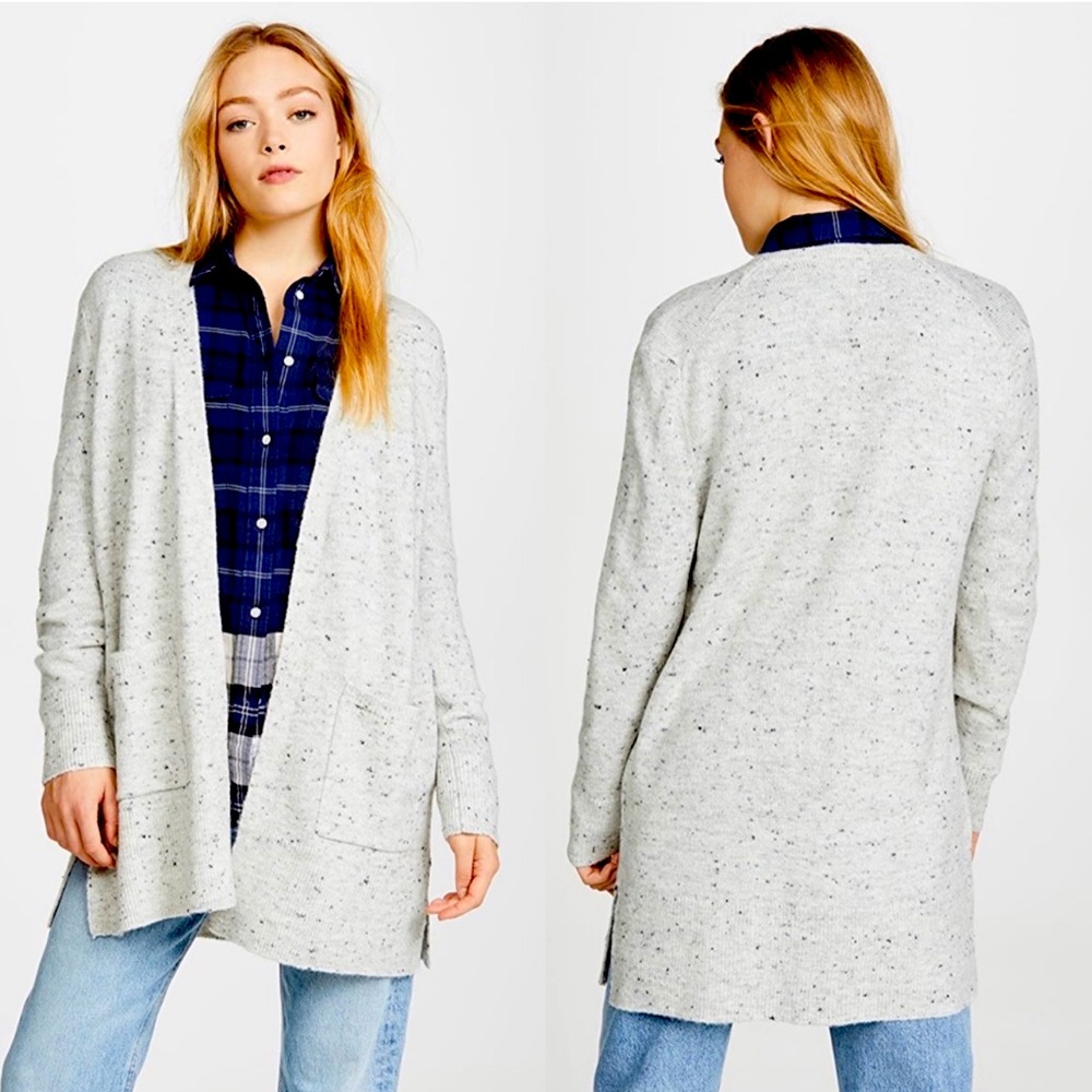 Madewell Grey and Black Cardigan Sweater